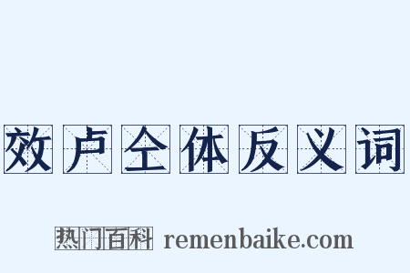 效卢仝体反义词是什么意思的图片